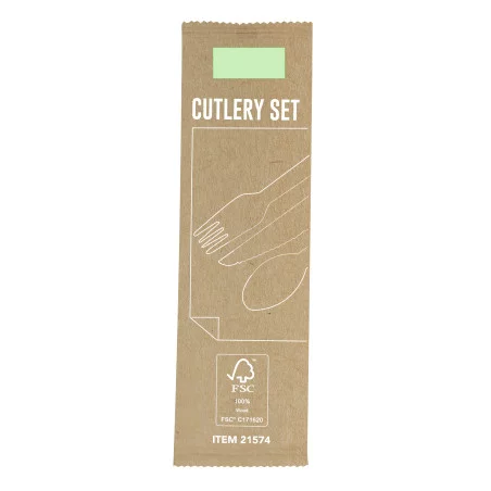 Set de couverts jetables publicitaire Grinox 