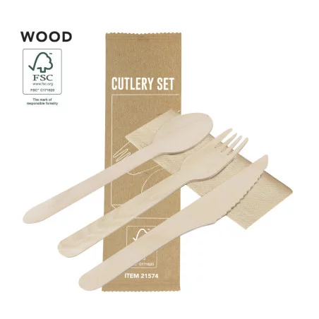 Set de couverts jetables publicitaire Grinox 