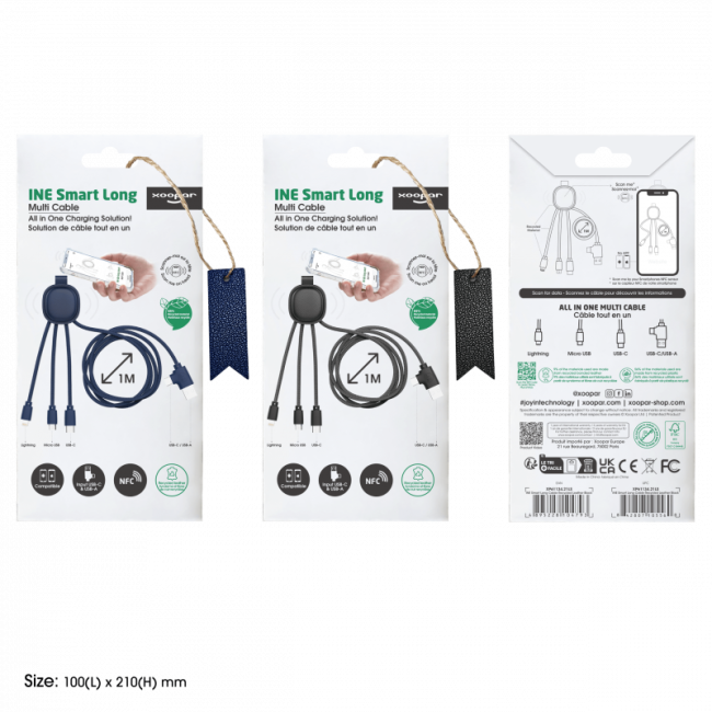 Câble multi-connecteur Xoopar ® Ine Smart long 