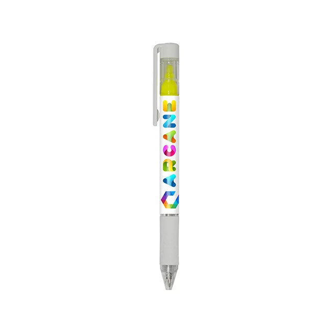 Stylo personnalisé surligneur Bergman coloré Stylo personnalisé surligneur Bergman coloré - Blanc