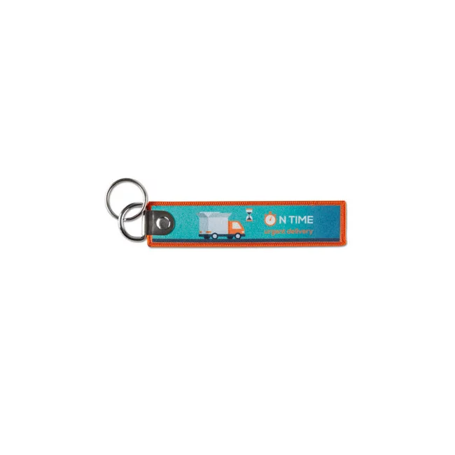 Porte-clés flamme quadri double anneau 