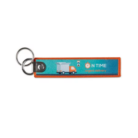 Porte-clés flamme quadri double anneau 