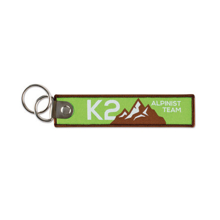 Porte-clés flamme tissé double anneau 