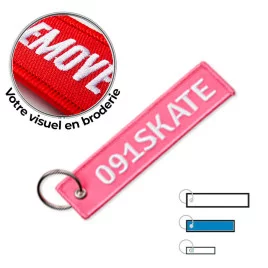 Porte-clés flamme brodé Medium