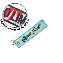 Porte-clés flamme quadri