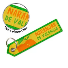 Porte-clés flamme tissé flèche