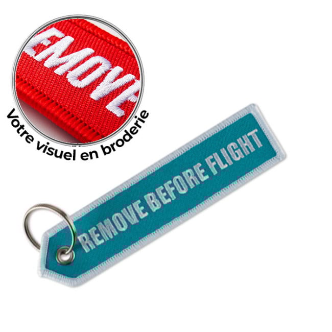 Porte-clés flamme brodé flèche 