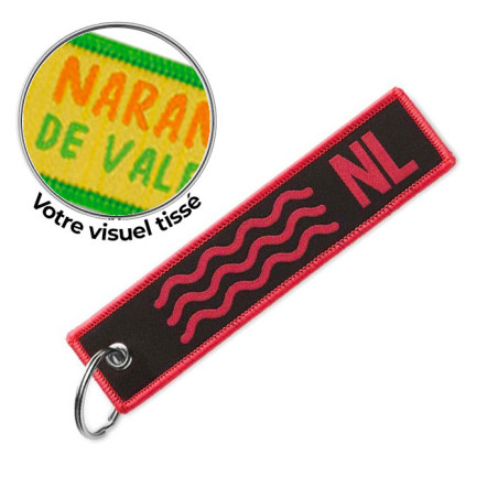 Porte-clés flamme tissé rPET 