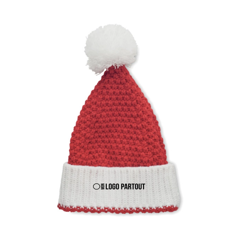 Bonnet de père Noël tricoté...
