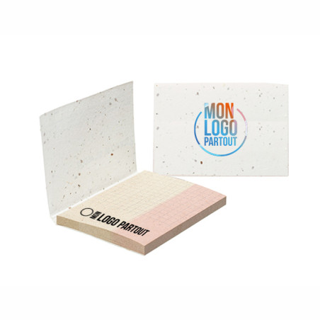 Notes adhésives personnalisées avec couverture ensemencée 