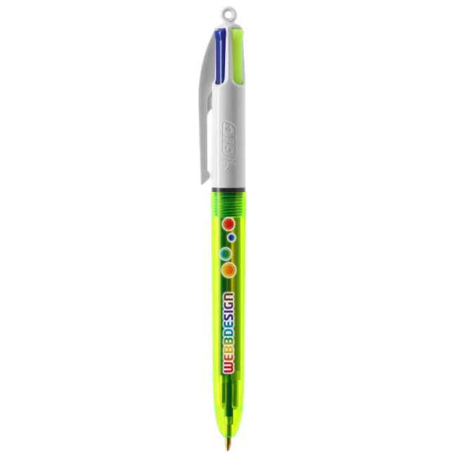 Stylo BIC ® 4 Couleurs Fluo Lanyard