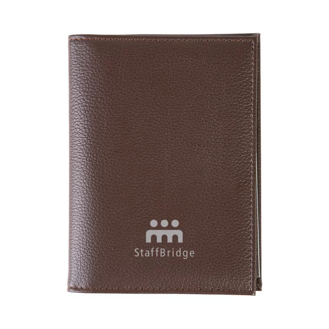 Porte carte grise publicitaire 4 volets similicuir 