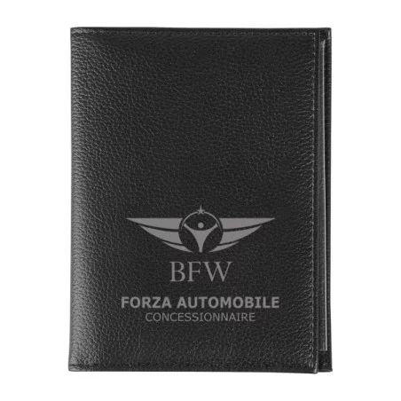 Porte carte grise publicitaire 4 volets similicuir 