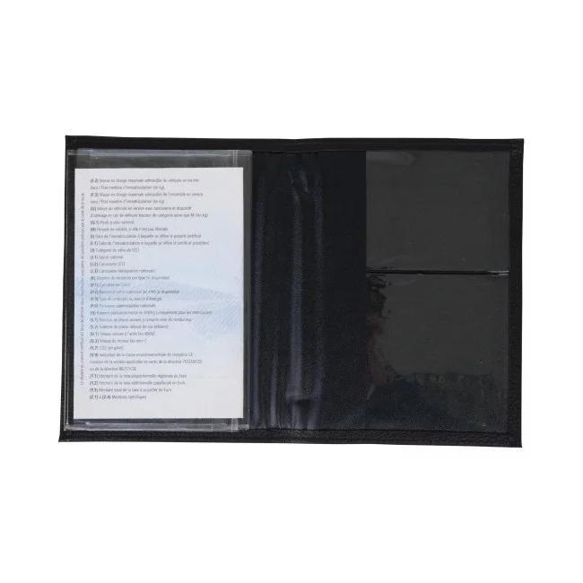 Porte carte grise publicitaire 4 volets similicuir 