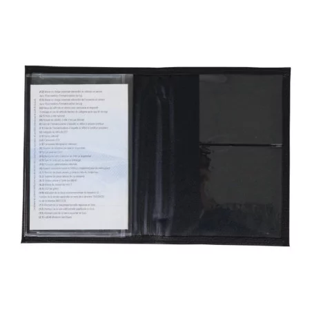 Porte carte grise publicitaire 4 volets similicuir 