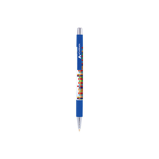 Stylo personnalisable Astaire grip chrome Stylo personnalisable Astaire grip chrome - Bleu 2728