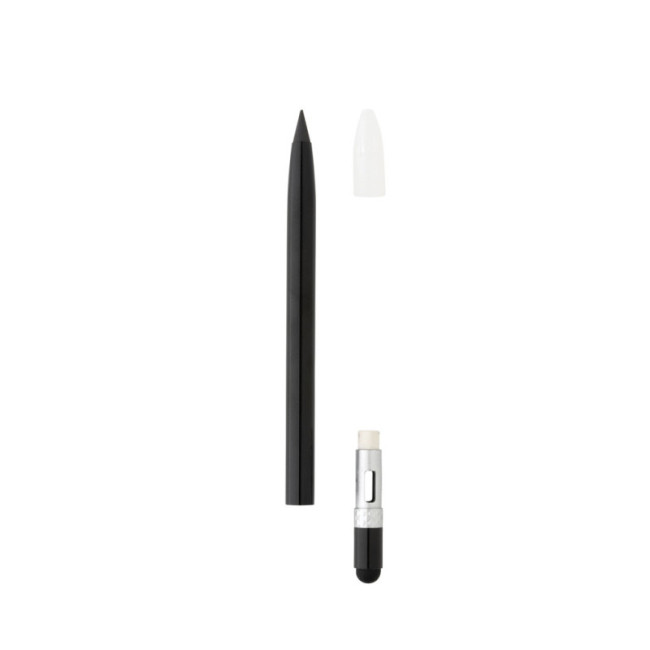 Crayon infini publicitaire en aluminium avec gomme