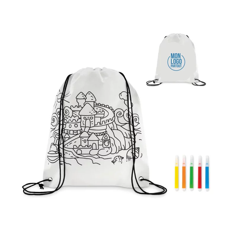 Sac cordon à colorier Carrydraw 