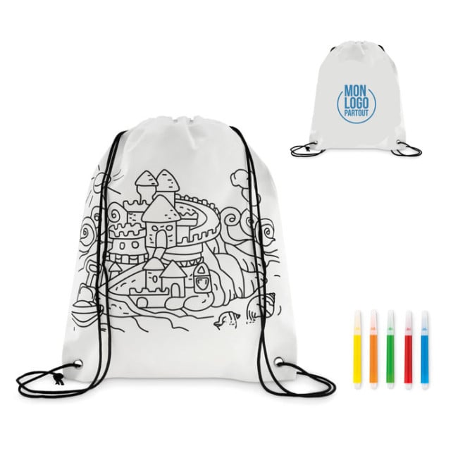 Sac cordon à colorier Carrydraw 