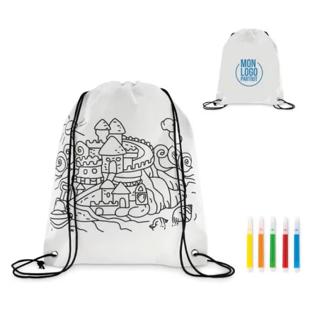 Sac cordon à colorier Carrydraw 