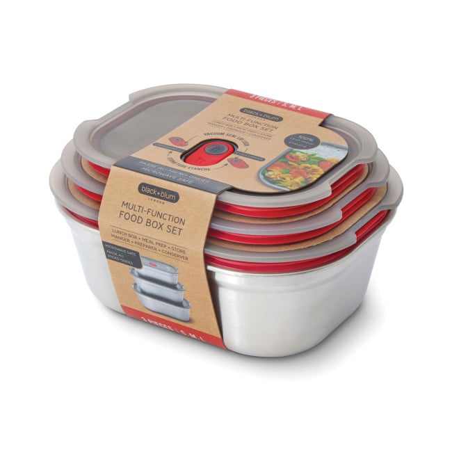 Set de 3 boîtes repas micro-ondables Black+Blum
