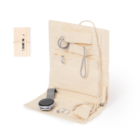 Boîte à Bijoux De Voyage Demi-lune - Initiale Dorée Personnalisée - Cuir Synthétique