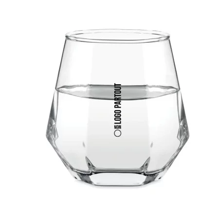 Verre personnalisé biseauté Kimbero 300 ml 