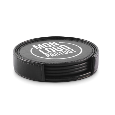 Lot de 4 sous-verres personnalisables en PU Posa 