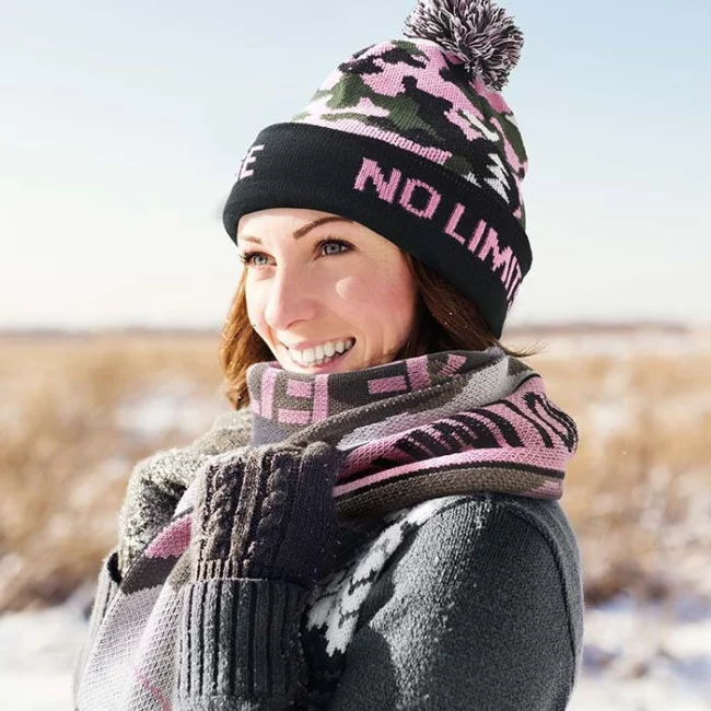 Bonnet personnalisé motif jacquard 