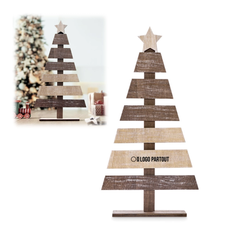 Sapin de Noël personnalisé en bois Puinen 