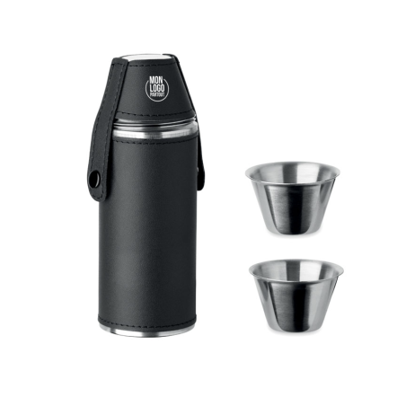 Gourde personnalisée avec gobelets Cocoon 230 ml 