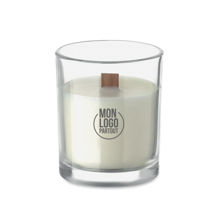 Bougie personnalisée en cire végétale Kivas Wood 