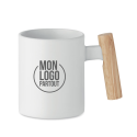 Mug personnalisable en céramique et bois Crenate 320 ml 