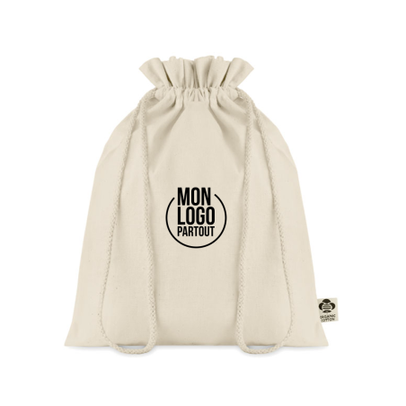 Sac cadeau personnalisé en coton bio Amber M 