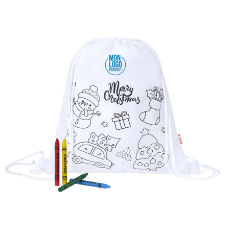 Sac cordon de coloriage publicitaire Taky 