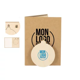 Carte de Noël avec boule à...