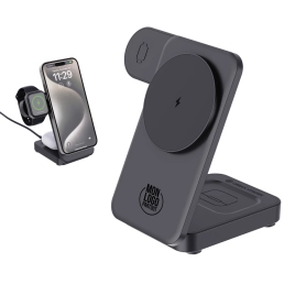 Chargeur 3-en-1 en ABS...