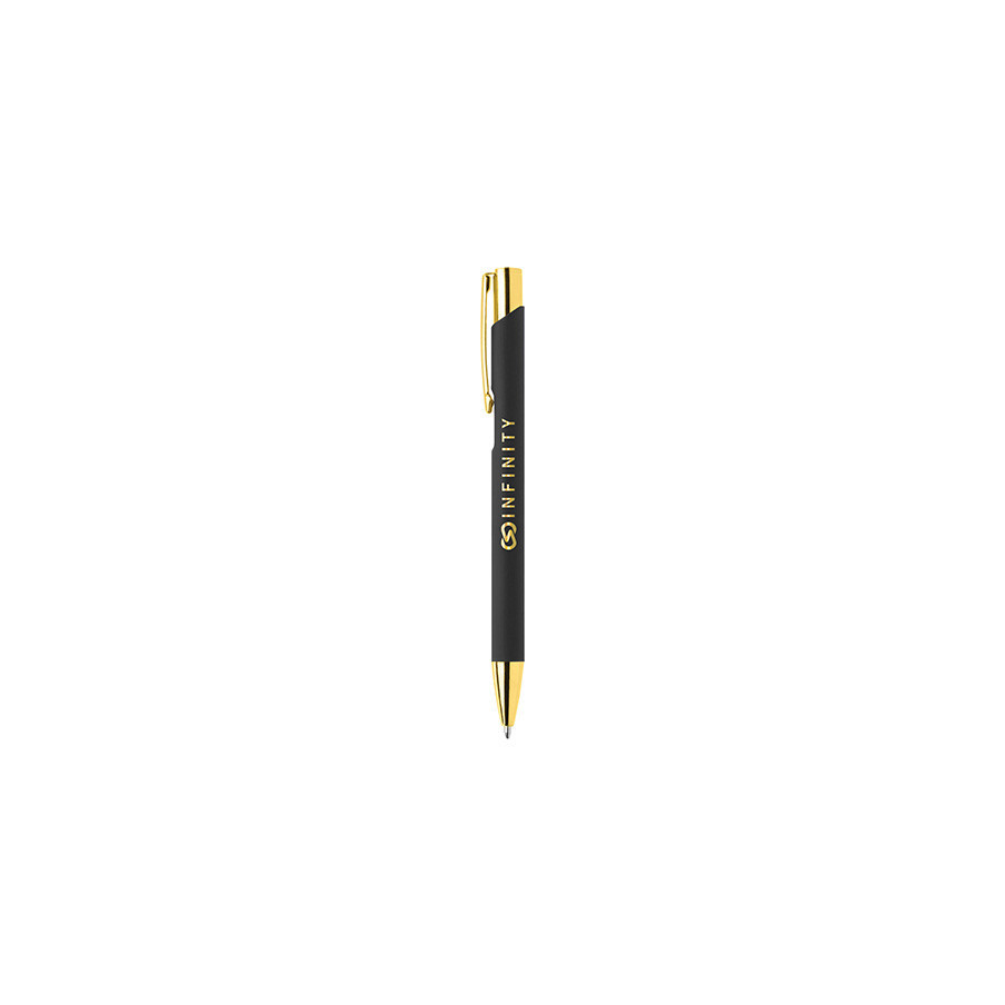 Stylo publicitaire Crosby doré personnalisable - Noir