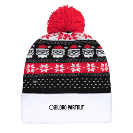 Bonnet de Noël personnalisé à LED Plumex 