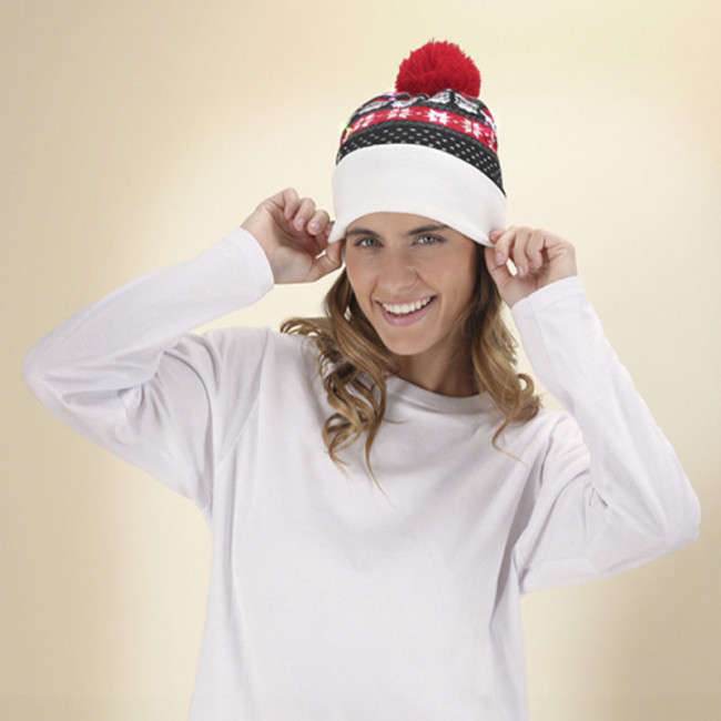 Bonnet de Noël personnalisé à LED Plumex 