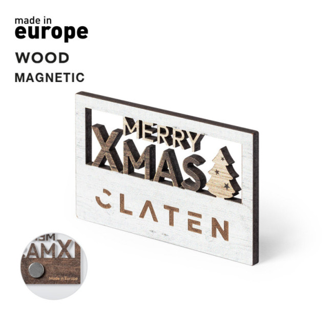 Magnet de Noël publicitaire Lambet 