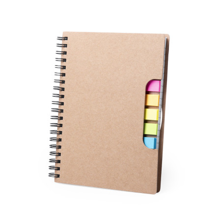 Carnet à spirales avec notes adhésives Tiblan 