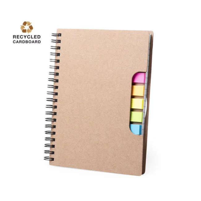 Carnet à spirales avec notes adhésives Tiblan 