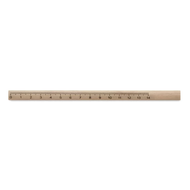 Crayon de charpentier en bois avec règle 14 cm 