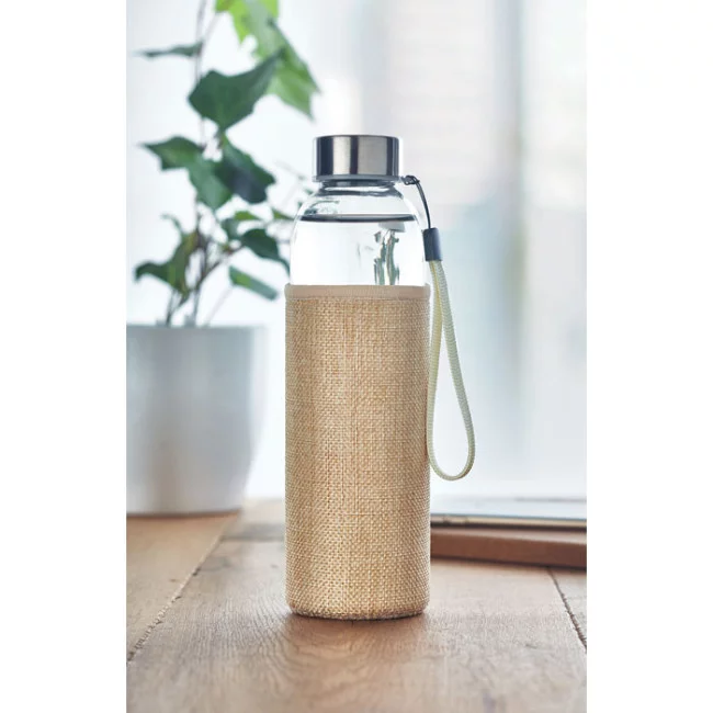 Gourde en verre et toile de jute UTAH 500 ml 