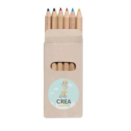 Set de 6 crayons de couleurs Abigail 