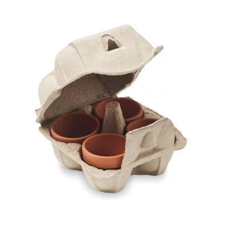 Lot de 4 pots en terre cuite Cress 