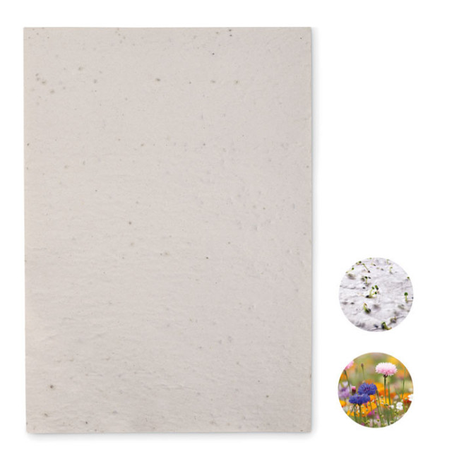 Feuille de papier recyclé à planter A4 Asidi 