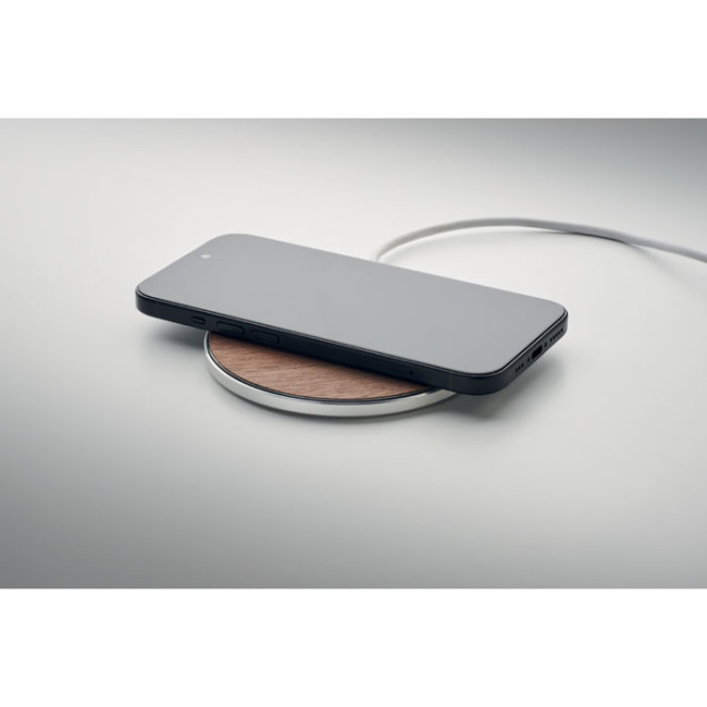 Chargeur à induction en alu et noyer Neuz 