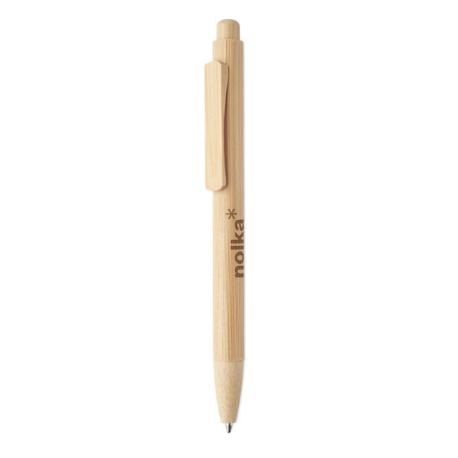Stylo bille personnalisé en bambou Mambo 